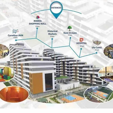 شقة Luxury Aprtment Bursa Selam Rezidans Compound بورصة
